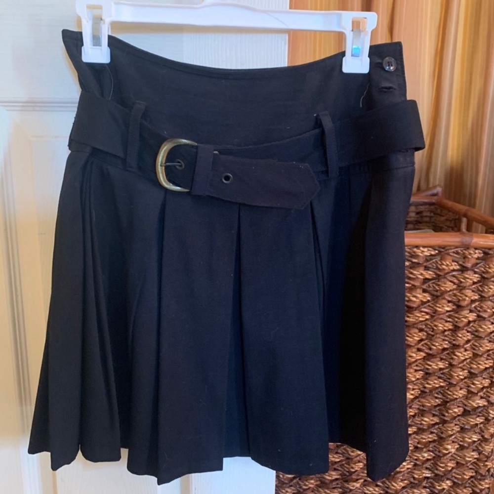 Black Skirt with Built-In Belt